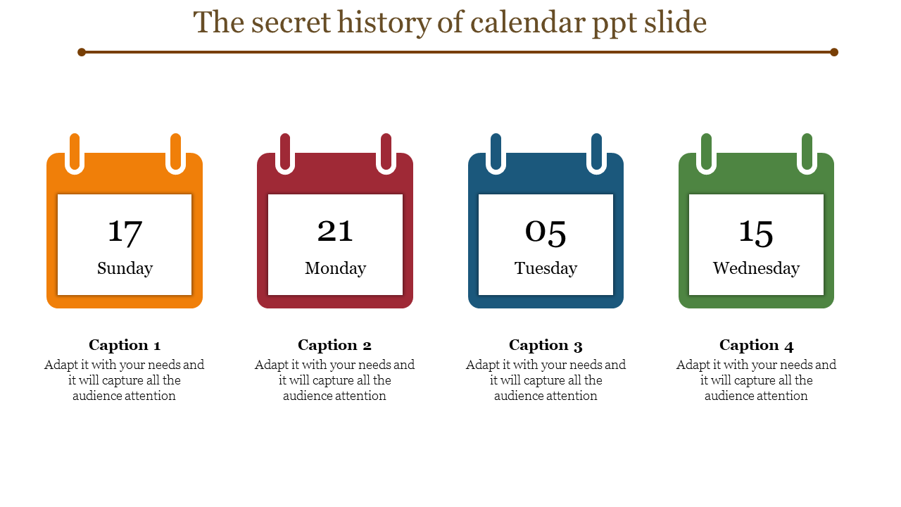 Colorful Calendar PPT Slide Template